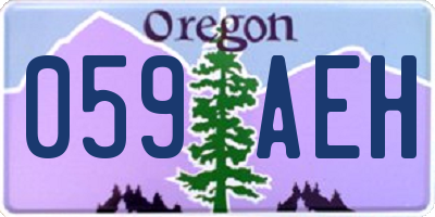 OR license plate 059AEH