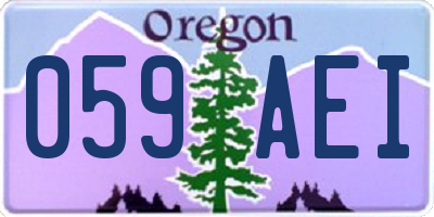 OR license plate 059AEI