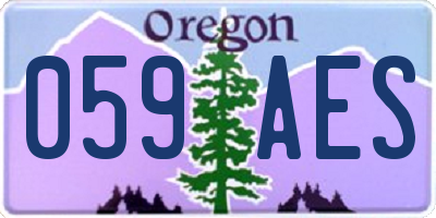 OR license plate 059AES