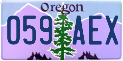 OR license plate 059AEX