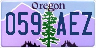 OR license plate 059AEZ