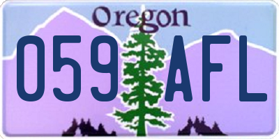 OR license plate 059AFL