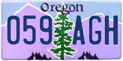OR license plate 059AGH