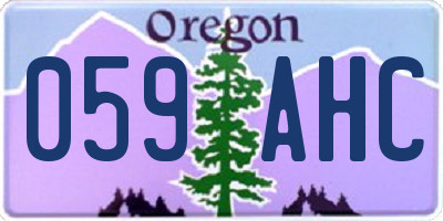 OR license plate 059AHC