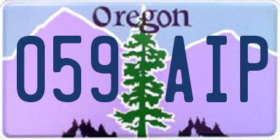 OR license plate 059AIP