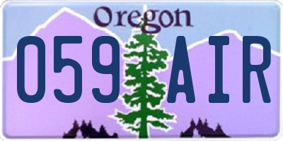 OR license plate 059AIR