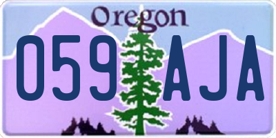 OR license plate 059AJA