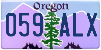 OR license plate 059ALX