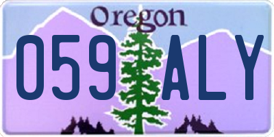 OR license plate 059ALY