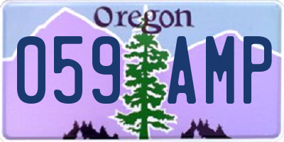 OR license plate 059AMP