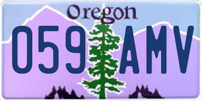 OR license plate 059AMV