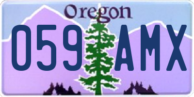 OR license plate 059AMX