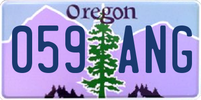 OR license plate 059ANG