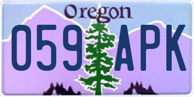 OR license plate 059APK