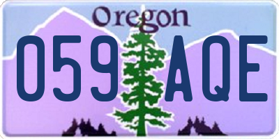 OR license plate 059AQE