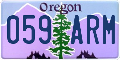OR license plate 059ARM