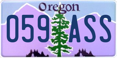 OR license plate 059ASS