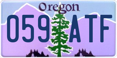 OR license plate 059ATF