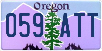 OR license plate 059ATT