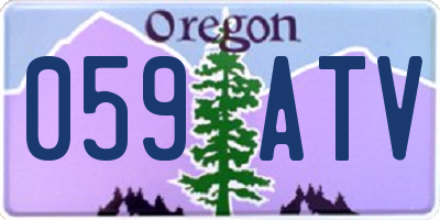 OR license plate 059ATV