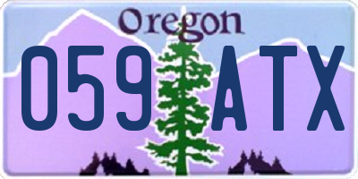 OR license plate 059ATX