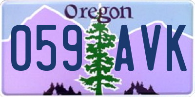 OR license plate 059AVK