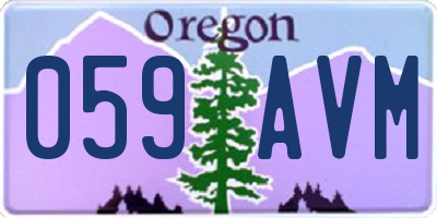 OR license plate 059AVM