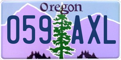 OR license plate 059AXL