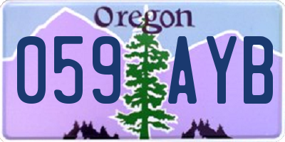OR license plate 059AYB