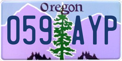OR license plate 059AYP