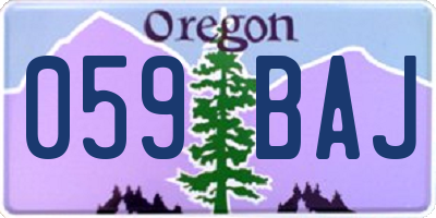 OR license plate 059BAJ
