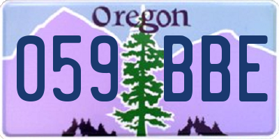 OR license plate 059BBE