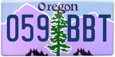 OR license plate 059BBT