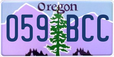 OR license plate 059BCC