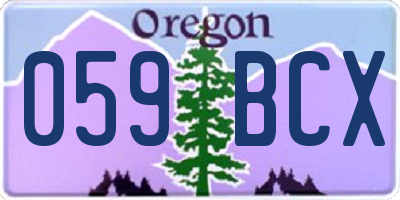 OR license plate 059BCX