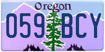 OR license plate 059BCY