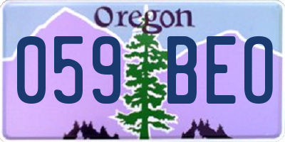 OR license plate 059BEO