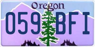 OR license plate 059BFI