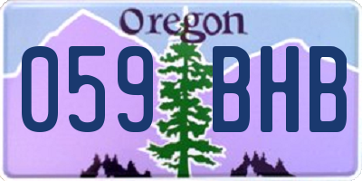 OR license plate 059BHB