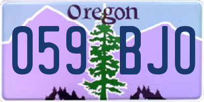 OR license plate 059BJO