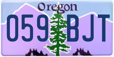 OR license plate 059BJT