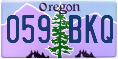 OR license plate 059BKQ
