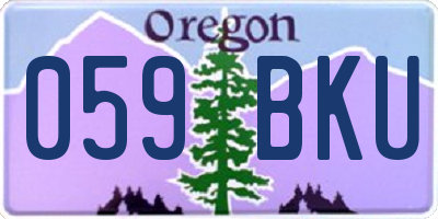OR license plate 059BKU