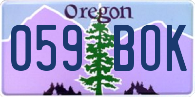 OR license plate 059BOK