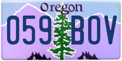OR license plate 059BOV