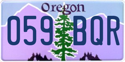 OR license plate 059BQR