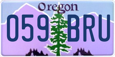 OR license plate 059BRU