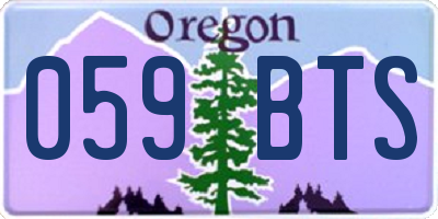 OR license plate 059BTS