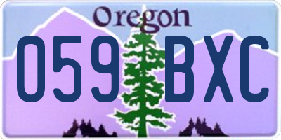 OR license plate 059BXC