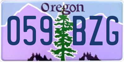 OR license plate 059BZG